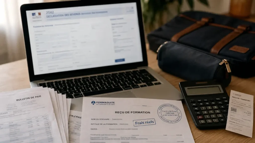 Comment déclarer une formation professionnelle aux impôts, frais réels et cases 1AK à 1DK