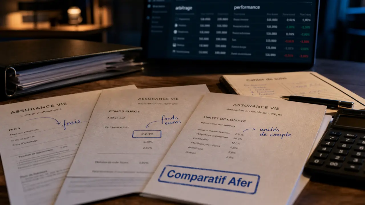 Afer assurance vie : comparer frais et performance