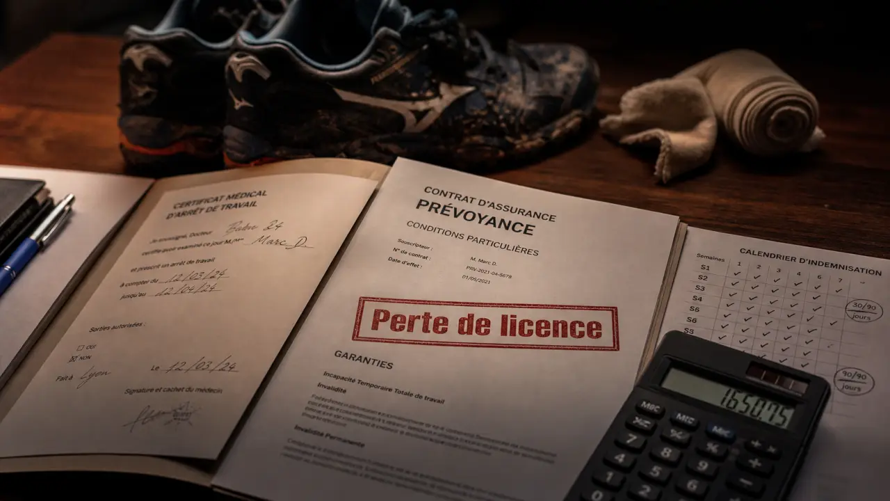 Assurance sportif professionnel : perte de licence, revenus et arrêts de travail.