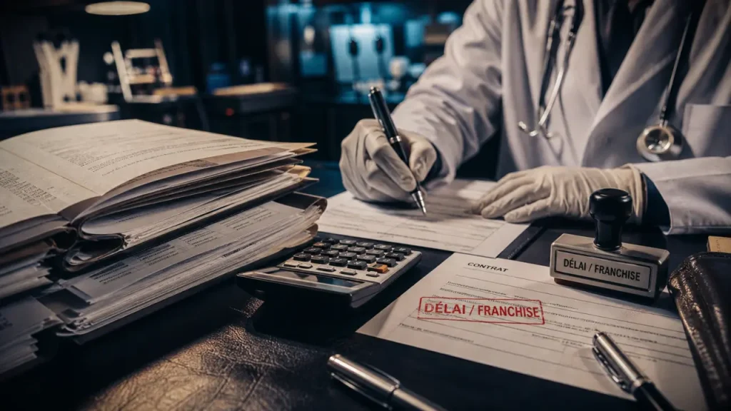 Pavillon prévoyance professionnel de santé : délai et franchise sur contrat, dossier médical