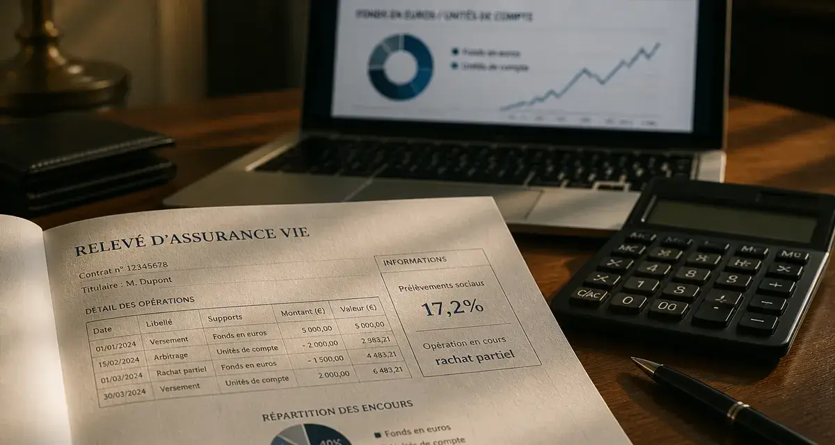 Prélèvements sociaux sur assurance vie 17,2% : rachat partiel