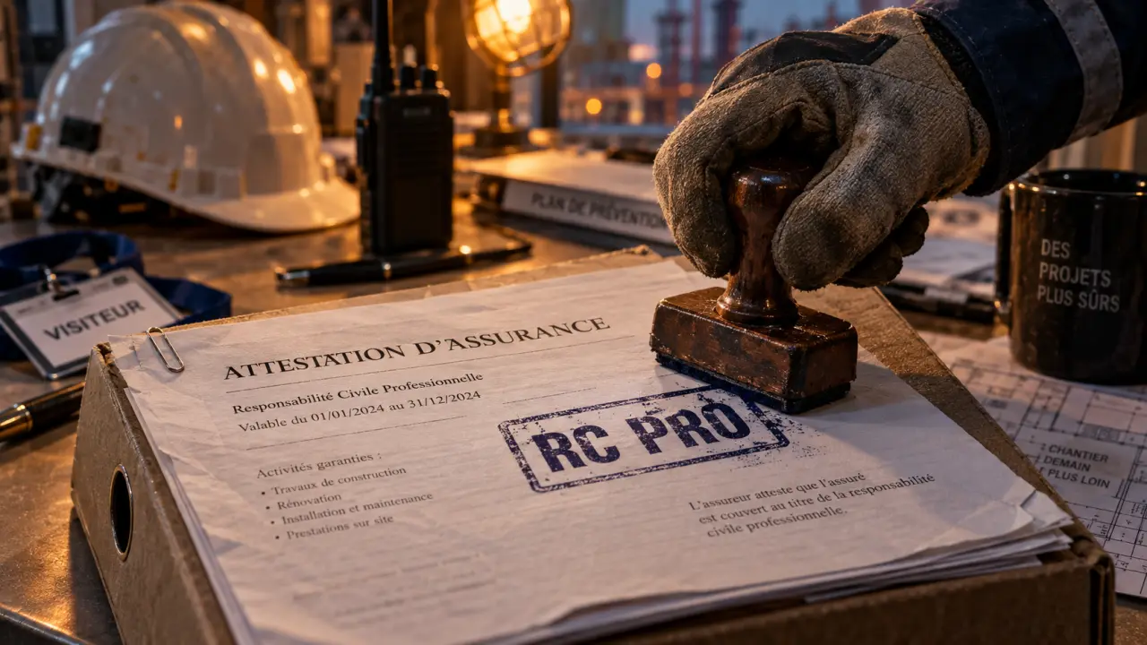 Assurance entreprise securite : tampon RC Pro sur attestation CNAPS