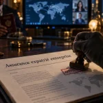 Assurance expatrié entreprise : main tamponne dossier RH