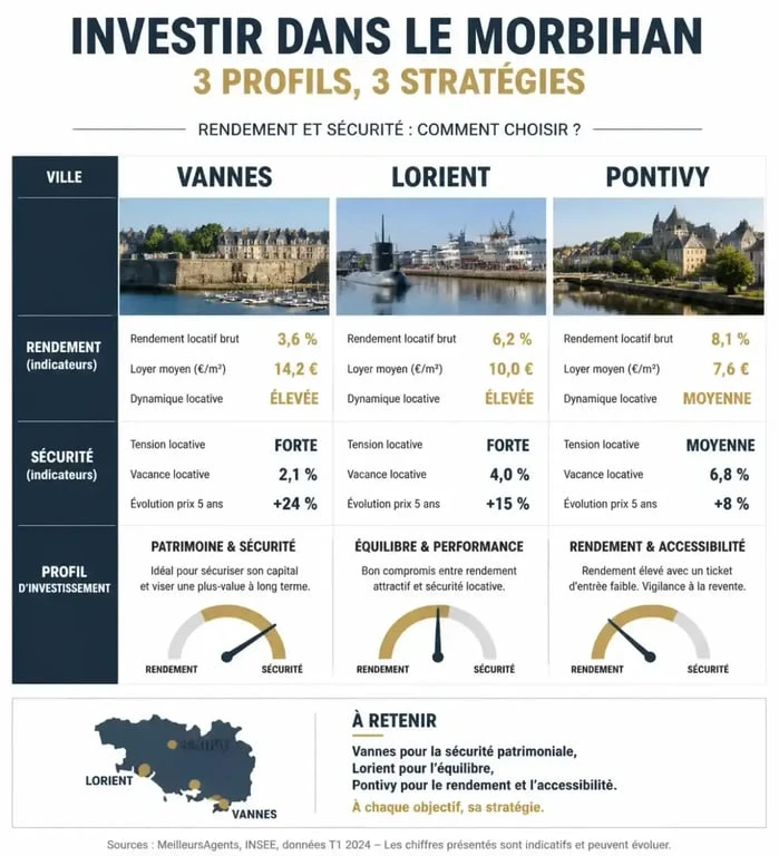 Comparatif des rendements et risques pour un investissement immobilier dans le Morbihan