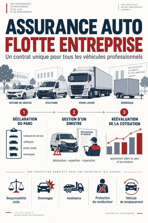 Fonctionnement d’une assurance auto flotte entreprise et principales garanties pour les véhicules professionnels