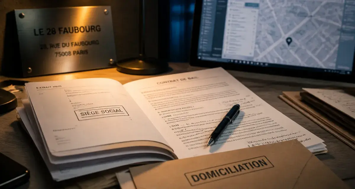 Entreprise déclarante et domiciliation : documents de siège social et bail de domiciliation