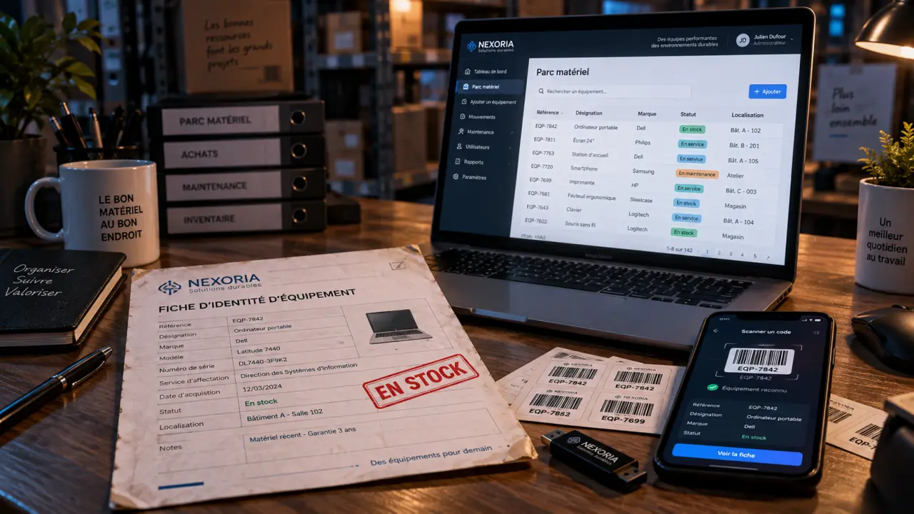 Gestion du matériel dans une entreprise : suivi des équipements en stock