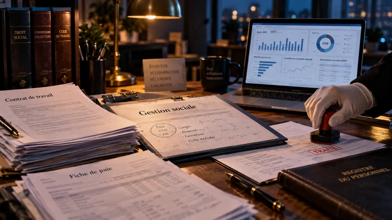 Gestion sociale entreprise : paie et décisions RH en cabinet RH