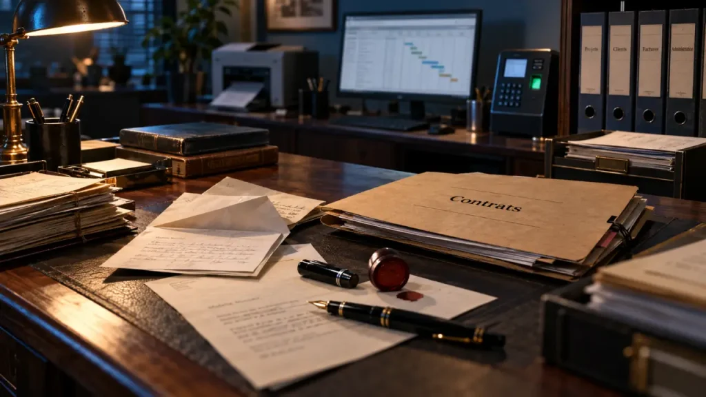 Gestion administrative entreprise : dossiers et contrats sécurisés