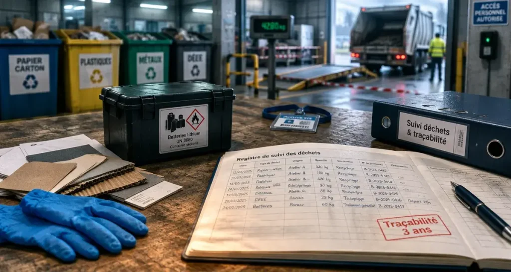 Gestion des déchets en entreprise : tri et traçabilité des bacs et registres