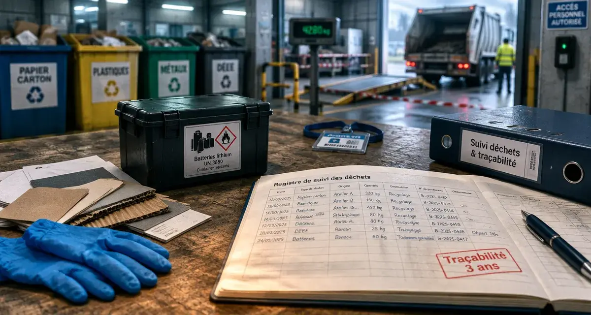 Gestion des déchets en entreprise : tri et traçabilité des bacs et registres